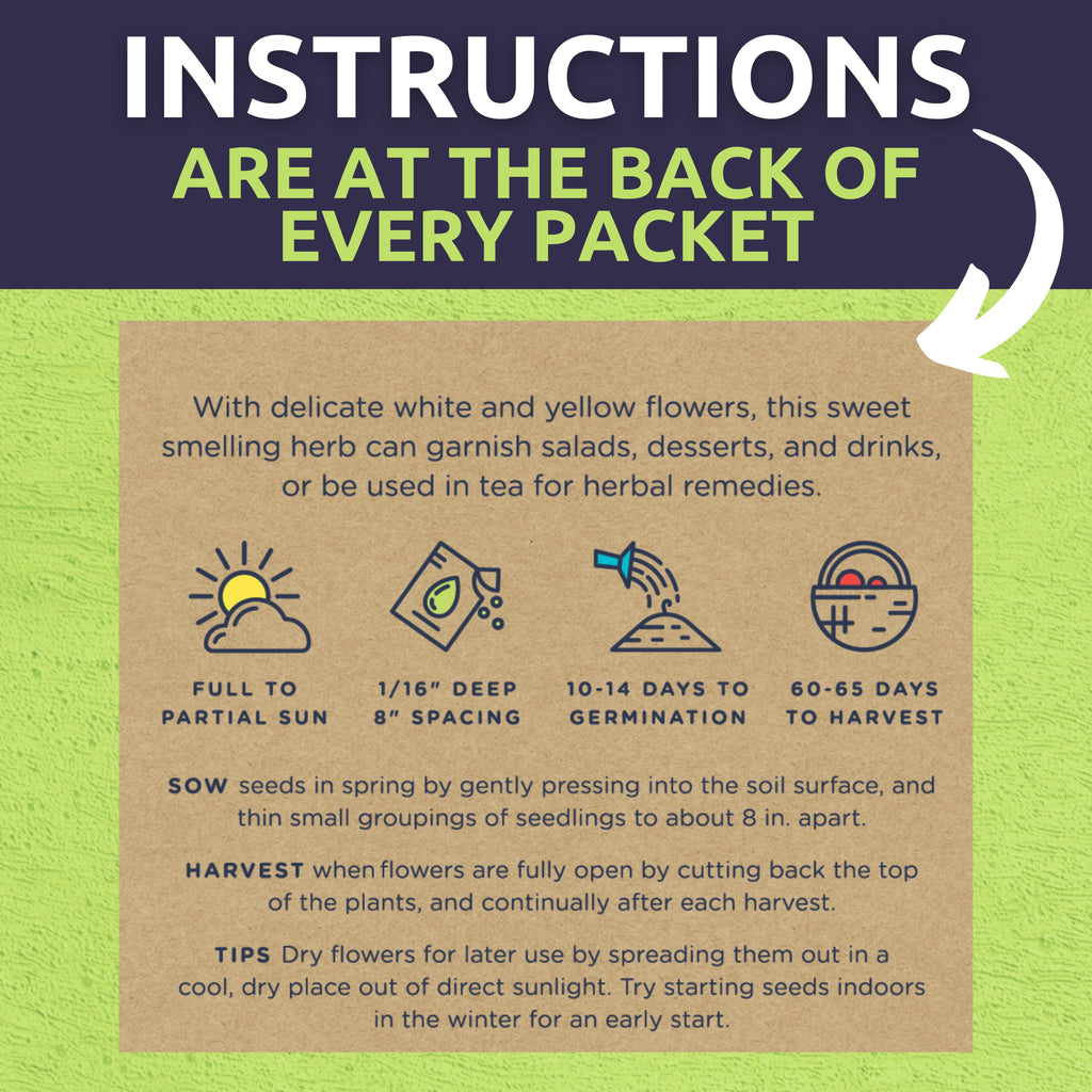 Organic Edible Flowers Variety Pack - 7 Packets