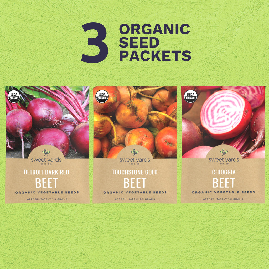 Organic Beet Lovers' Heirloom Seeds Variety Pack - 3 Packets