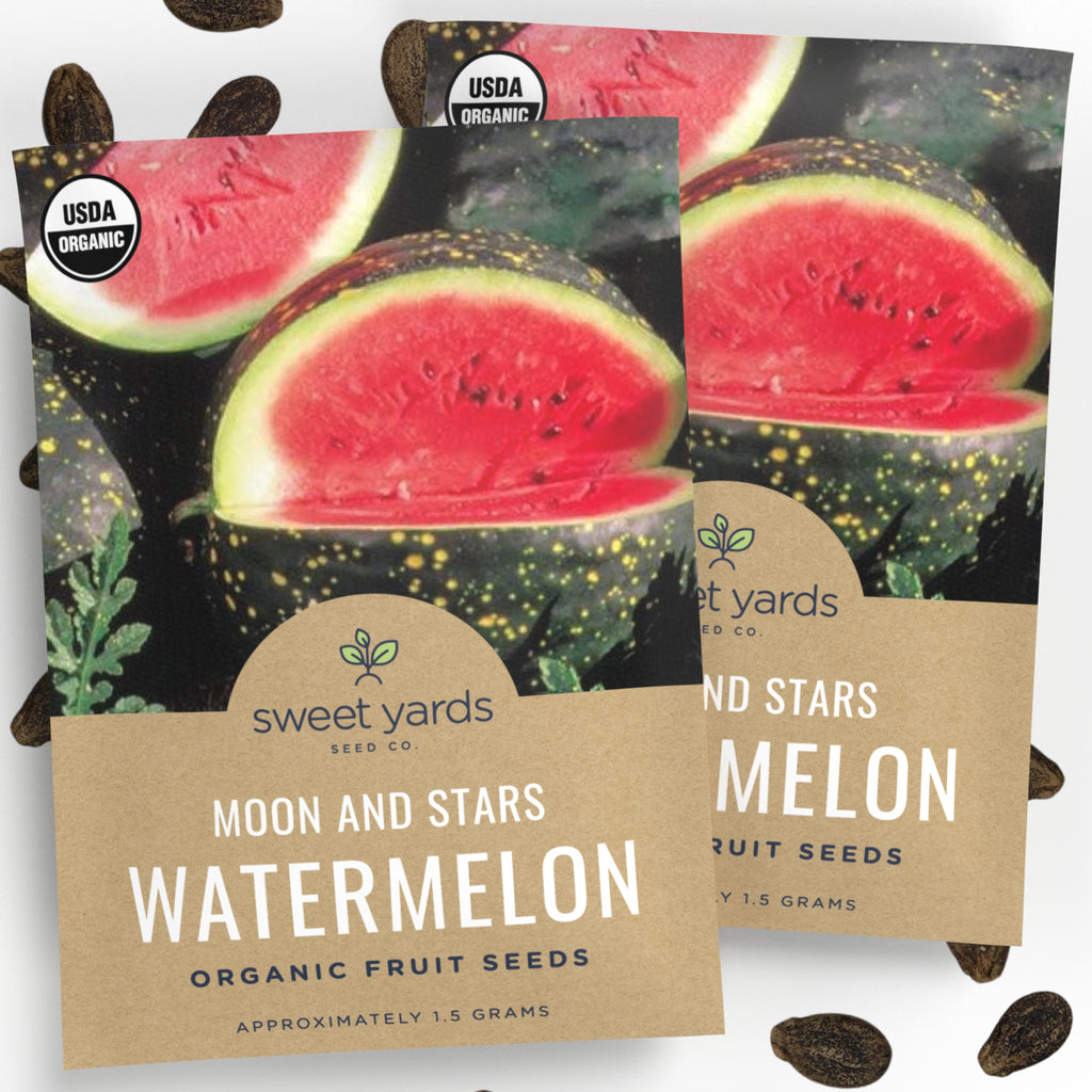 Organic Moon And Stars Red Flesh Watermelon