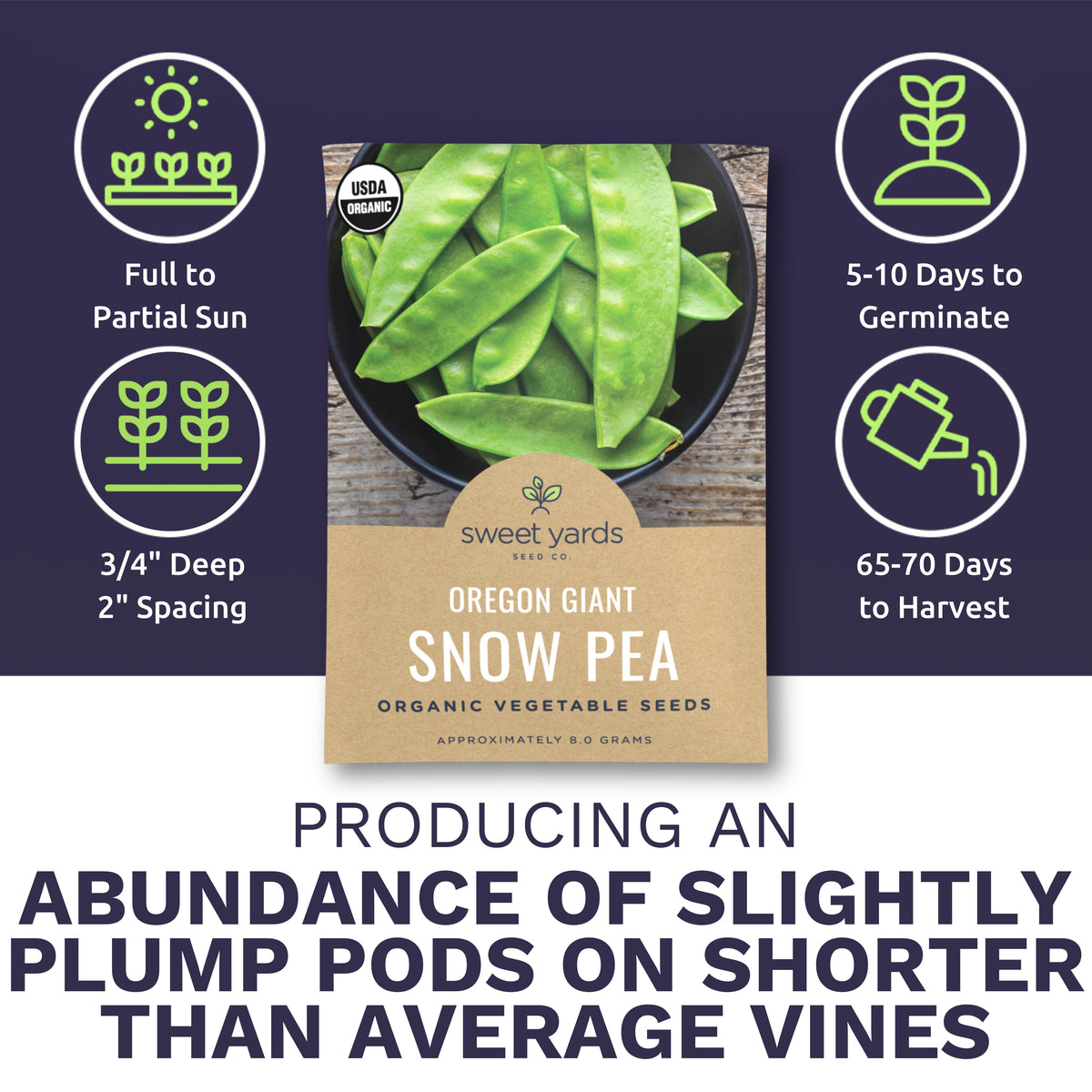 Organic Oregon Giant Snap Pea
