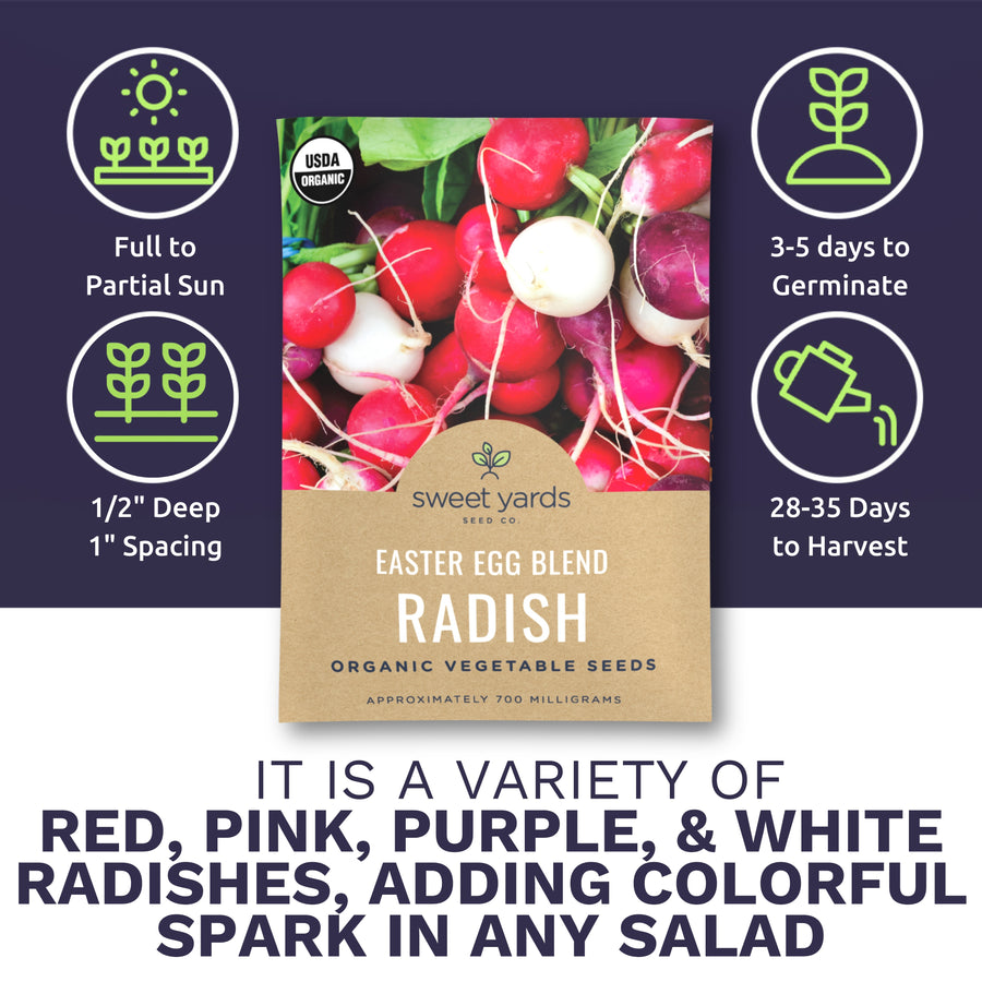 Organic Easter Egg Radish Blend