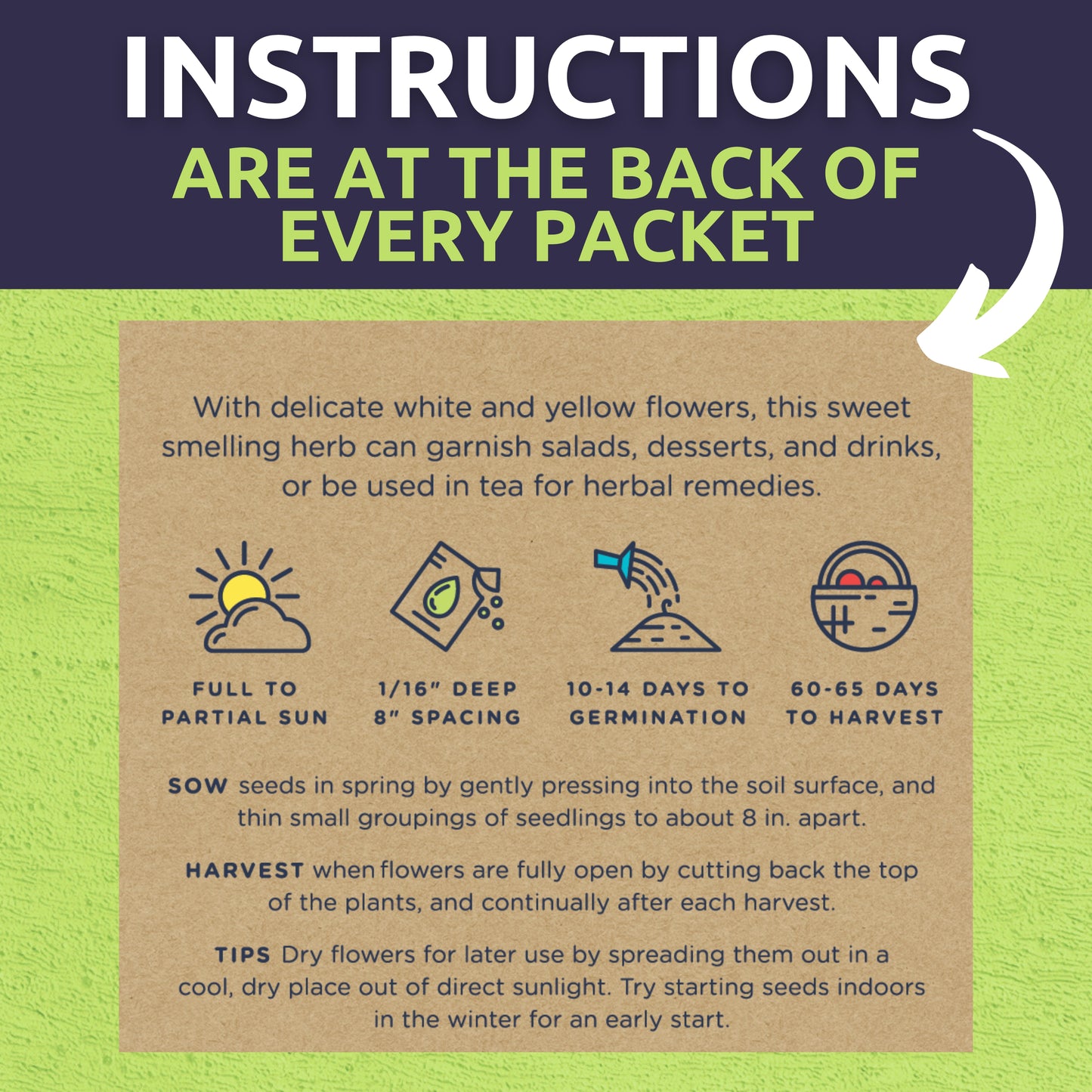 Organic Edible Flowers Variety Pack - 9 Packets