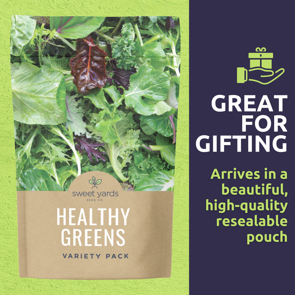 Organic Healthy Greens Seeds Variety - 12 Packets