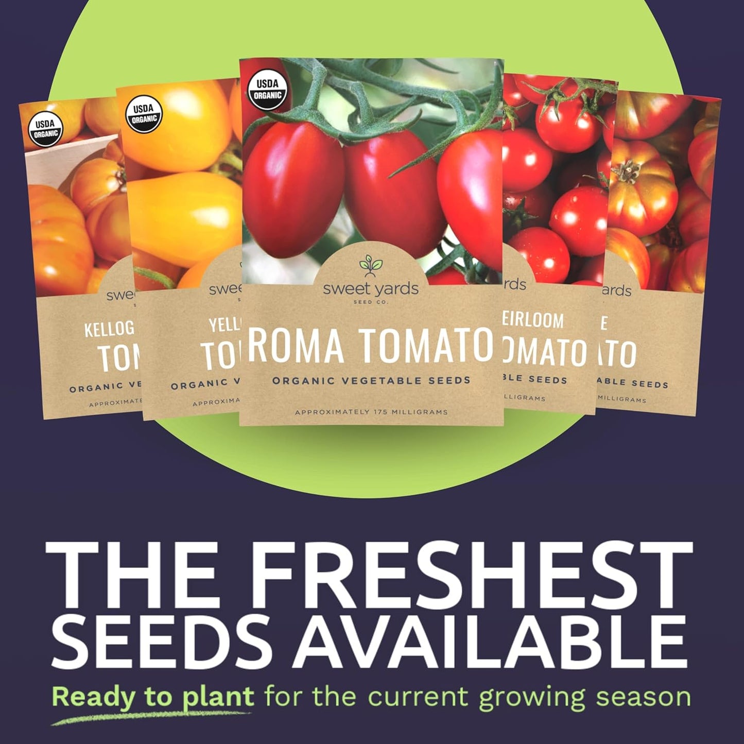 Organic Heirloom Tomato Seeds Variety Pack - 12 Seed Packets