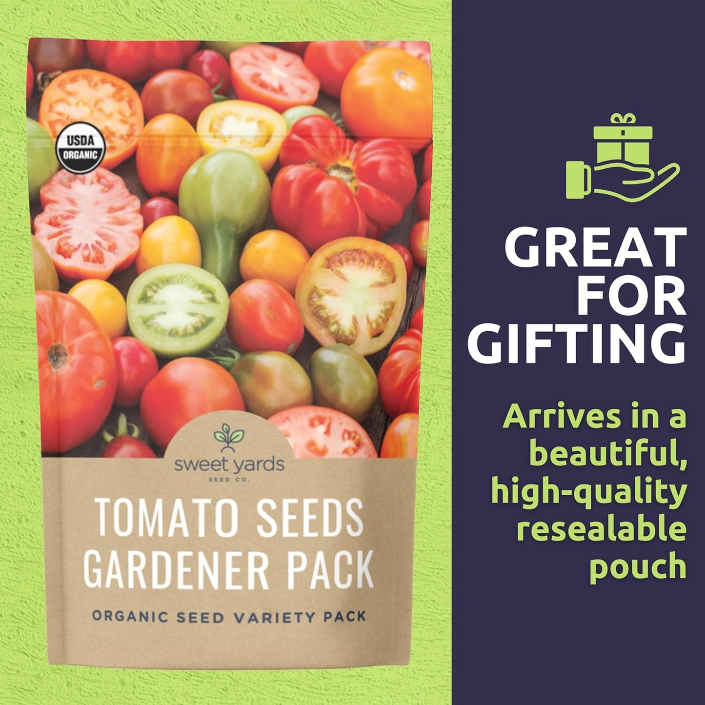 Organic Heirloom Tomato Seeds Variety Pack - 12 Seed Packets