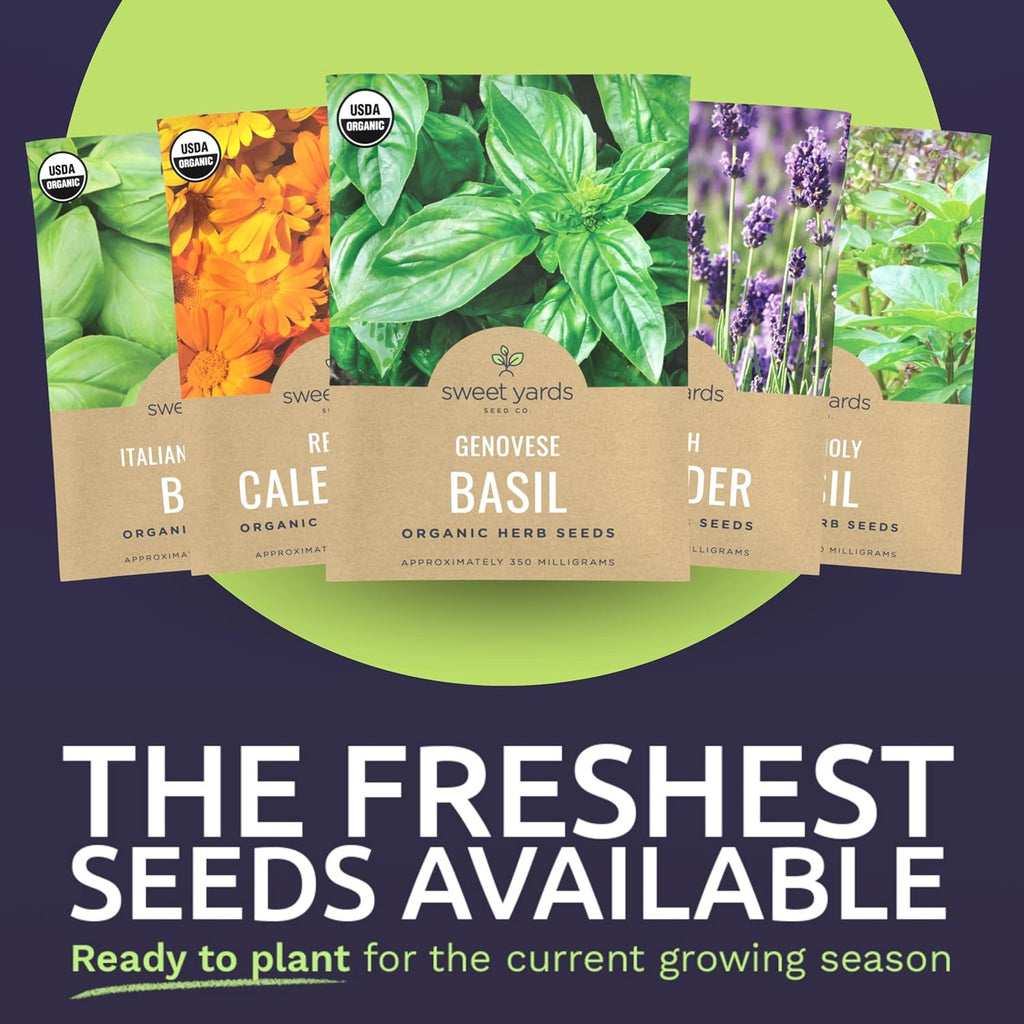 Organic Herb Seeds Variety Pack - 35 Individual Packs