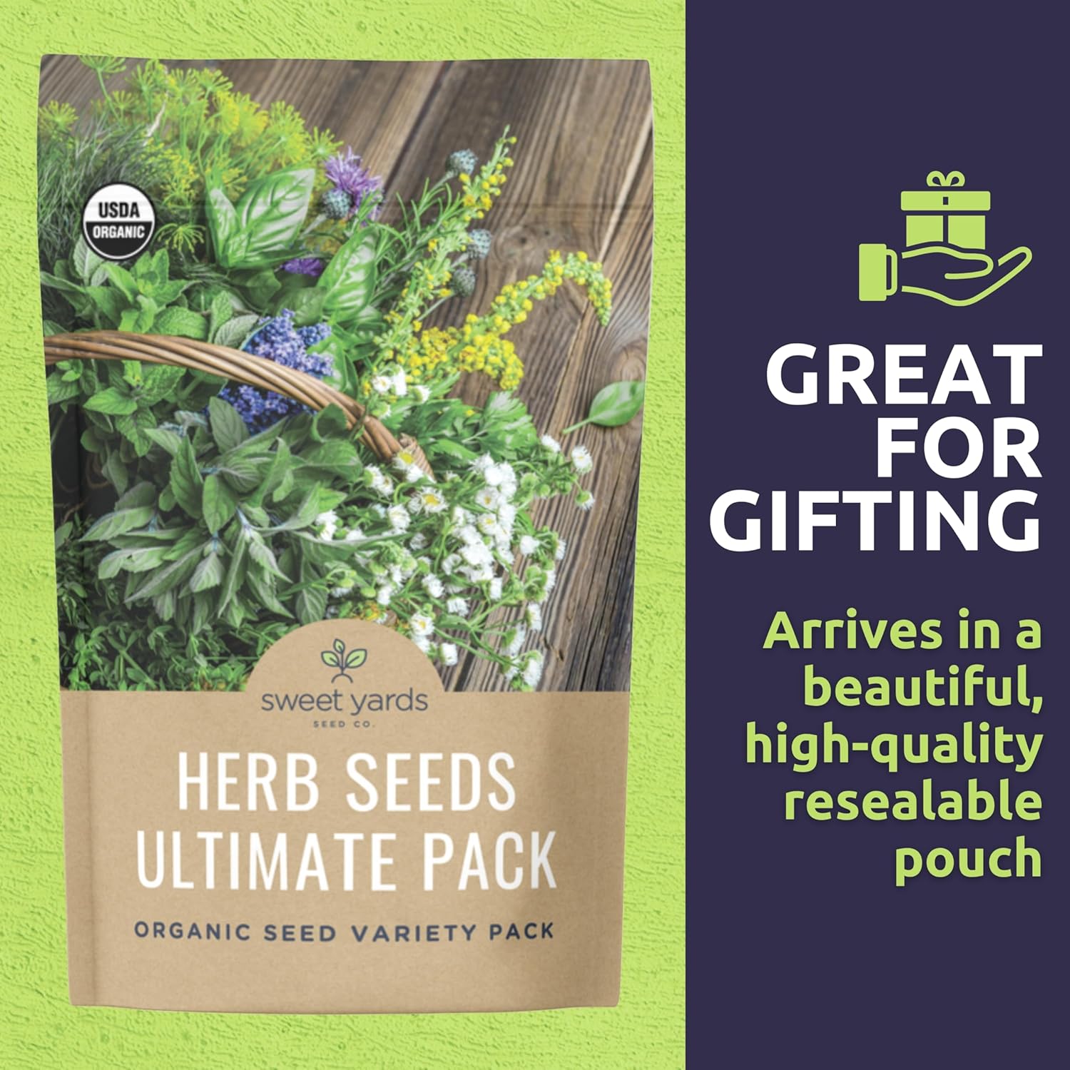 plant and herb seeds Organic Herb Seeds Variety Pack