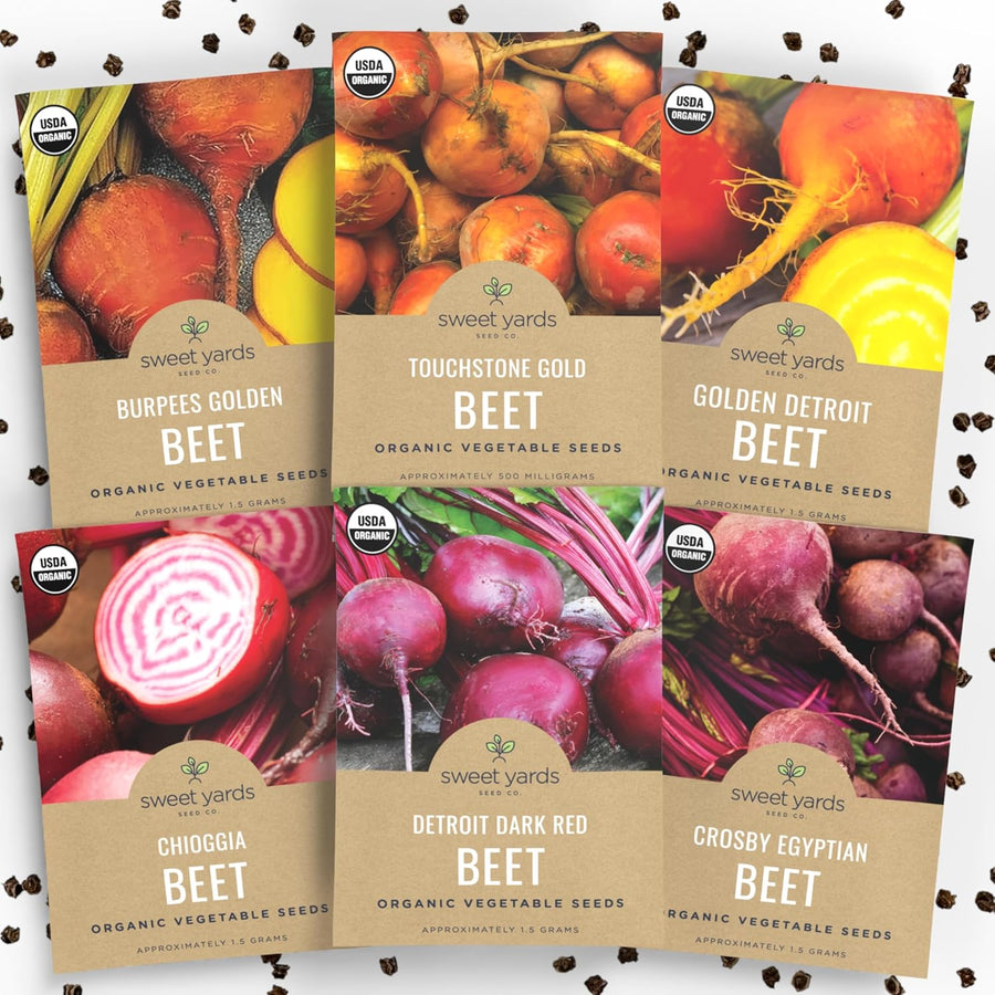 Organic Beet Seeds Variety Pack - 6 Individual Packs