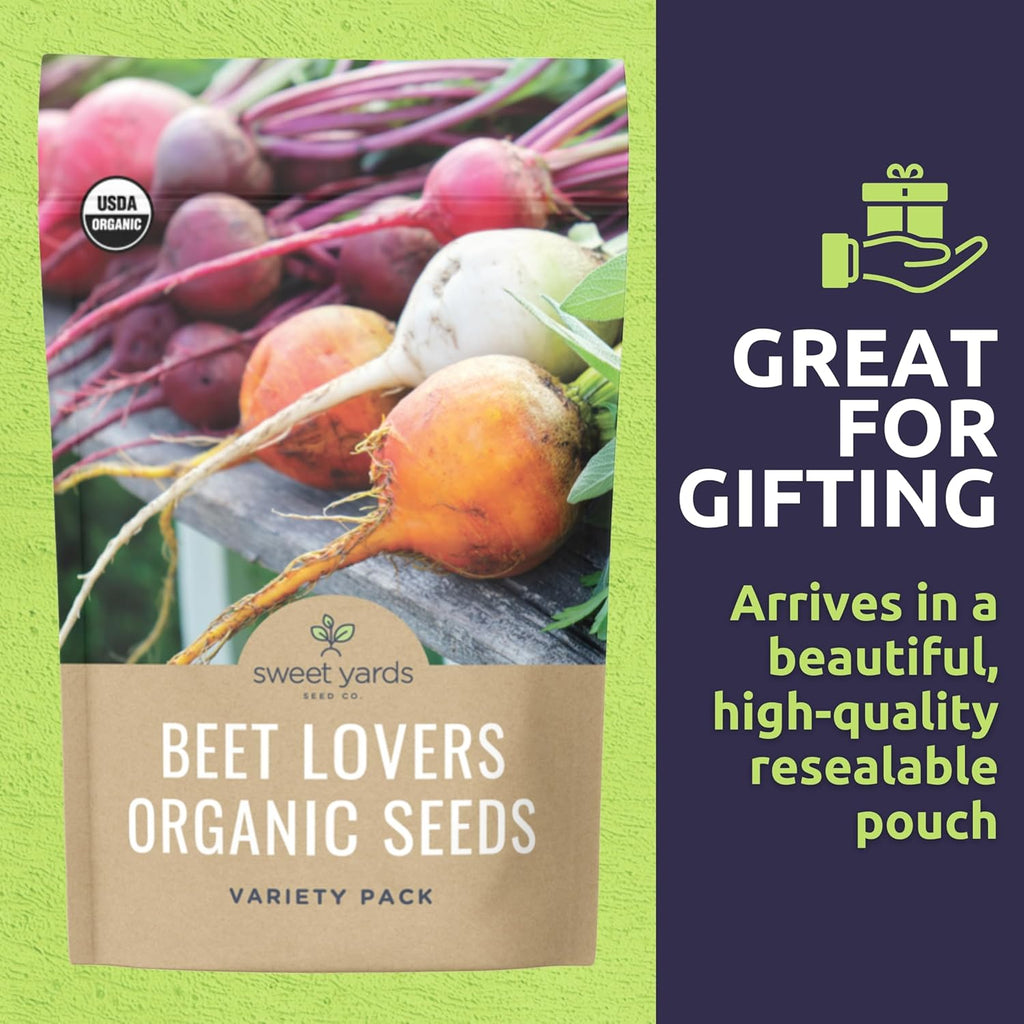 Organic Beet Seeds Variety Pack - 6 Individual Packs