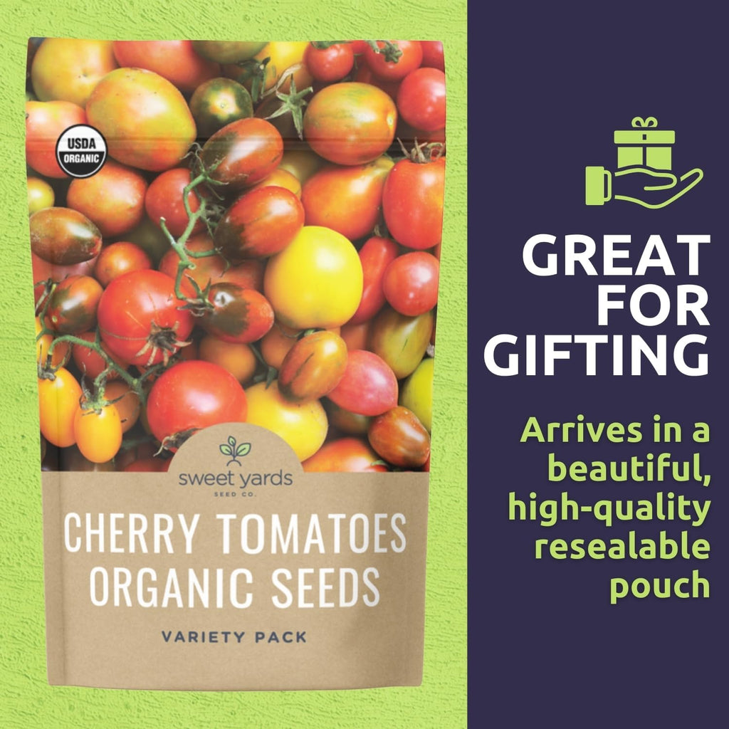 Organic Cherry Tomato Seeds Variety Pack - 5 Individual Packs