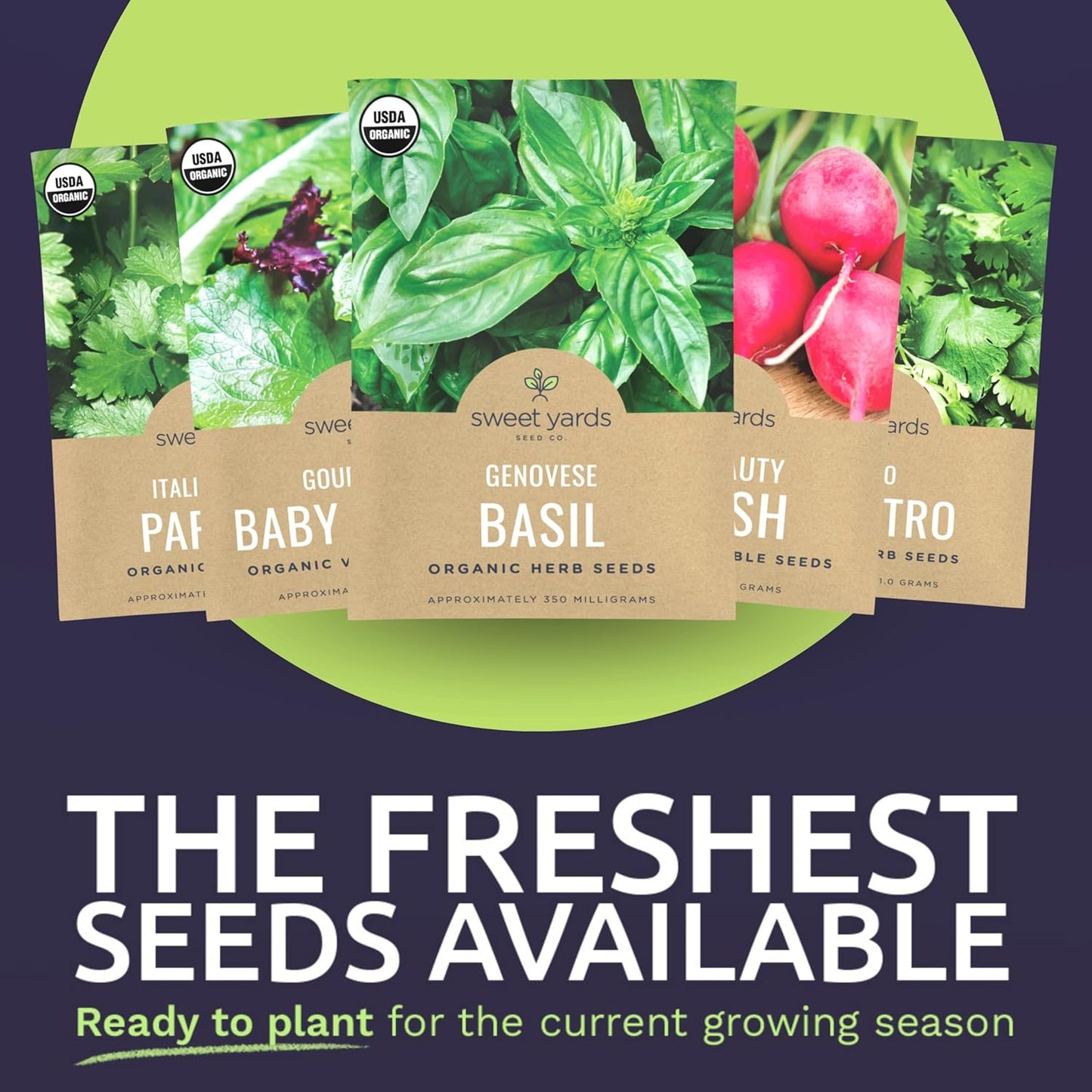Organic Window Sill Seeds Variety Pack - 10 Individual Packs