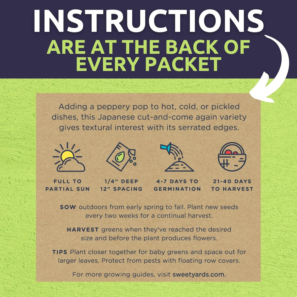 Organic Heat Tolerant Lettuce Seeds Variety Pack - 8 Individual Packs