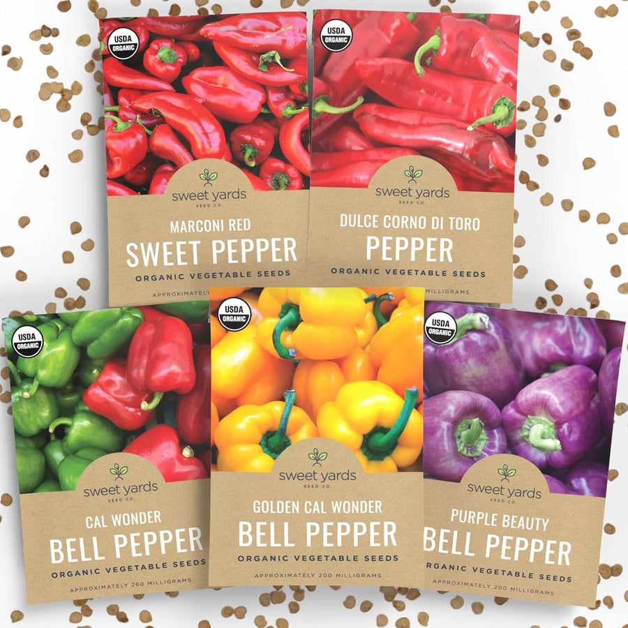 Organic Sweet Pepper Variety Pack - 5 Packets