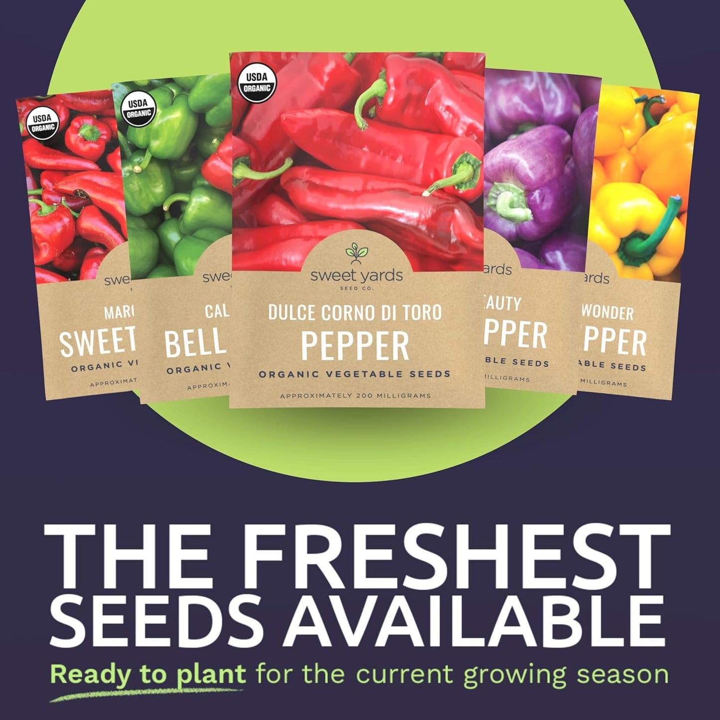 Organic Sweet Pepper Variety Pack - 5 Packets