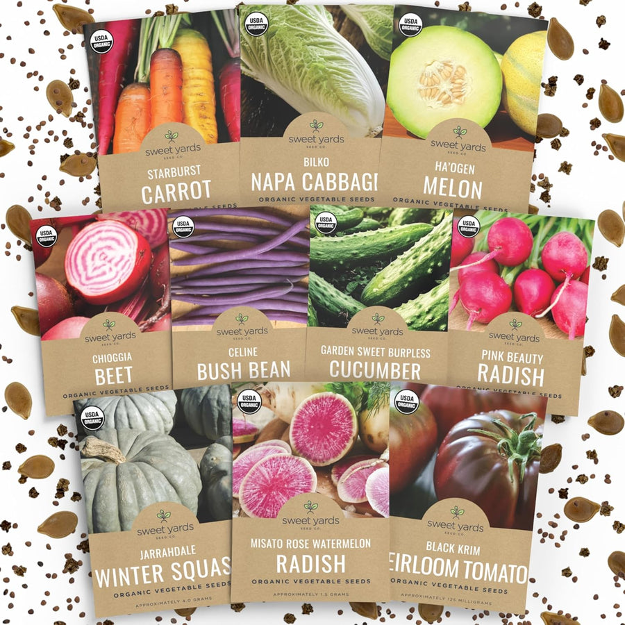 Organic Unique Varities - Seed Variety Pack - 10 Individual Packs