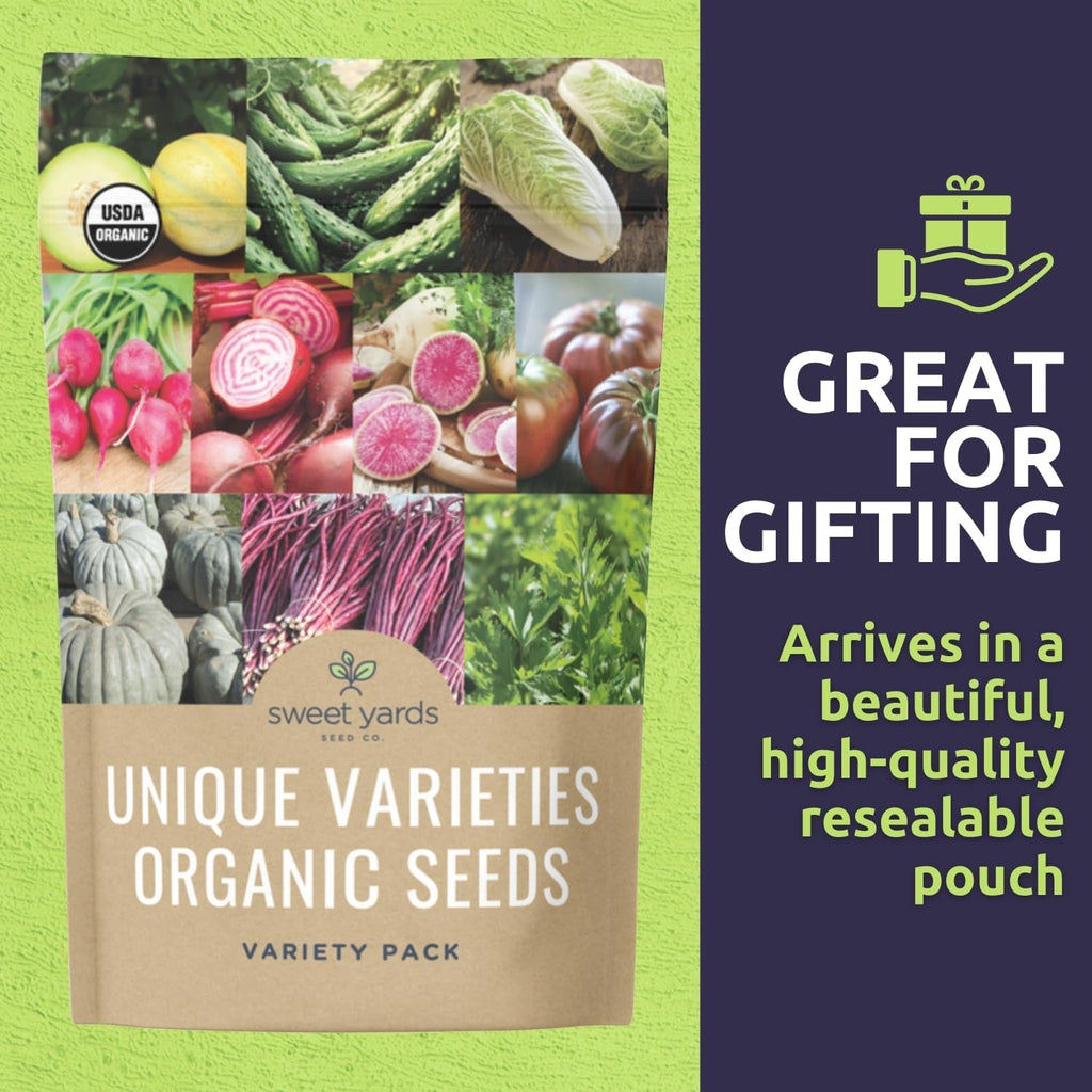 Organic Unique Varities - Seed Variety Pack - 10 Individual Packs