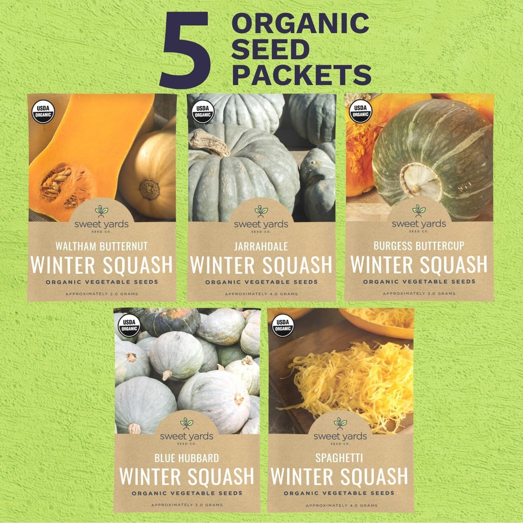 Organic Winter Squash Variety Pack - 5 Individual Packs