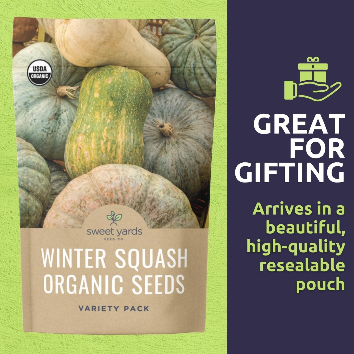Organic Winter Squash Variety Pack - 5 Individual Packs