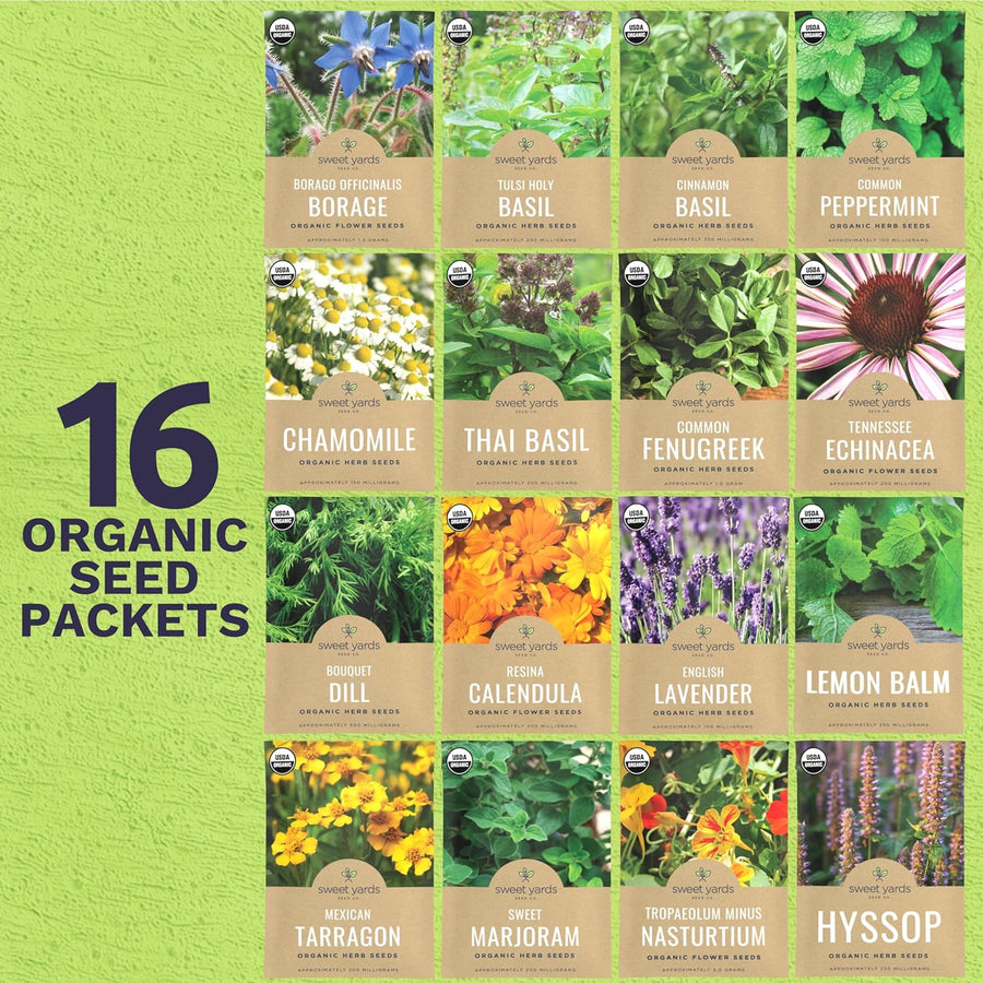 Organic Herbal Tea Variety Pack - 16 Individual Packs