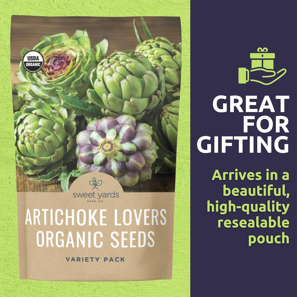 Organic Artichoke Seeds Variety Pack - 2 Individual Packs
