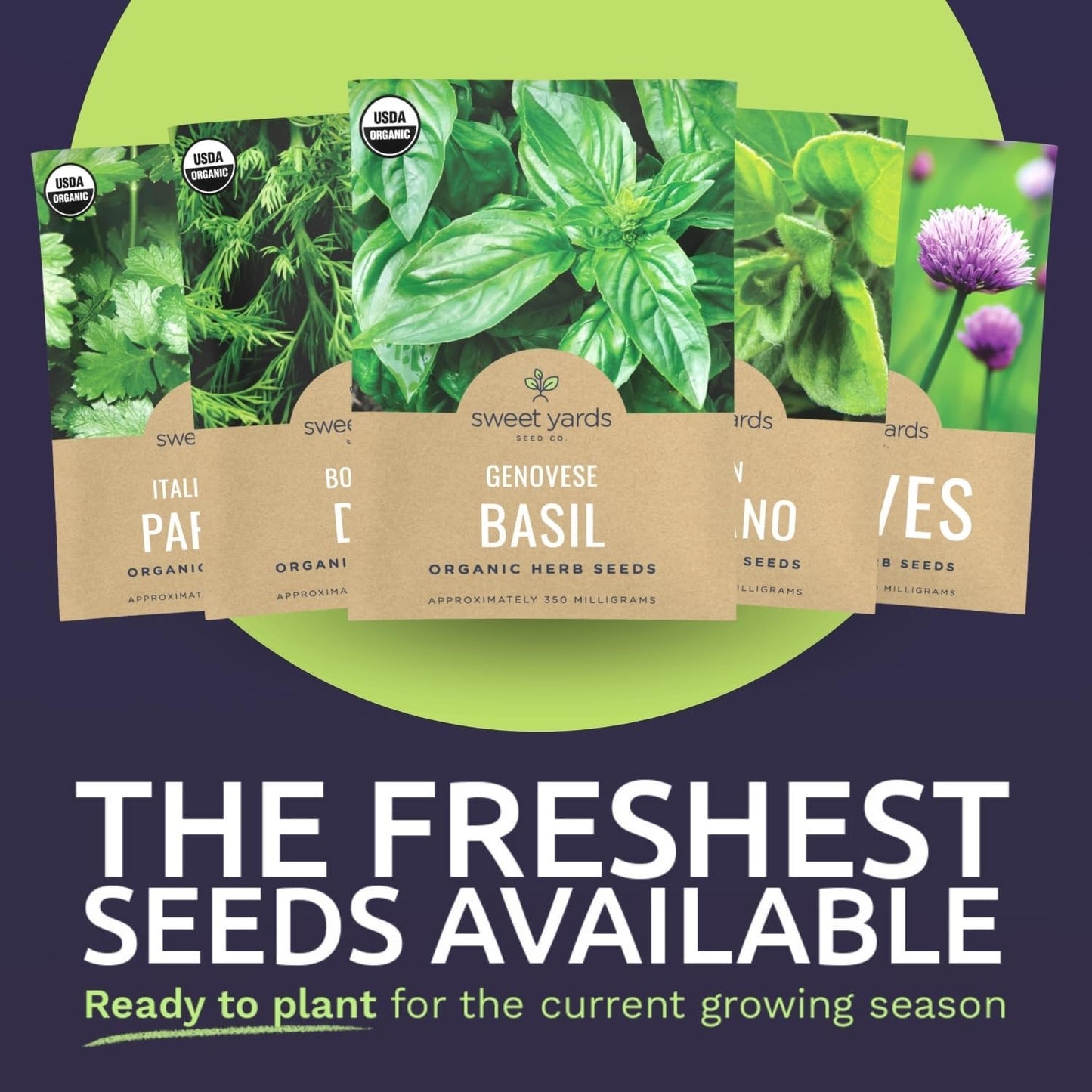 Organic Herb Seeds Variety Pack - 16 Individual Packs