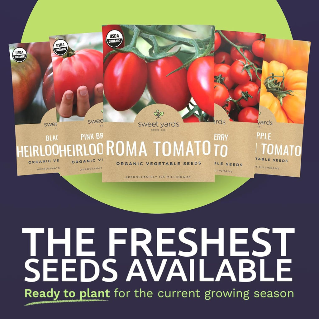 Organic Tomato Seeds Variety Pack - 5 Individual Packs