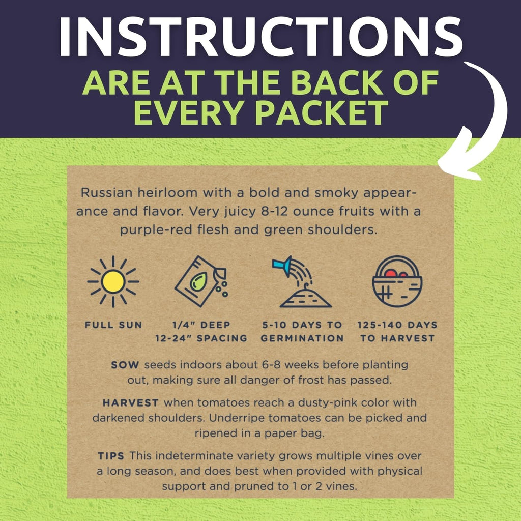 Organic Tomato Seeds Variety Pack - 5 Individual Packs