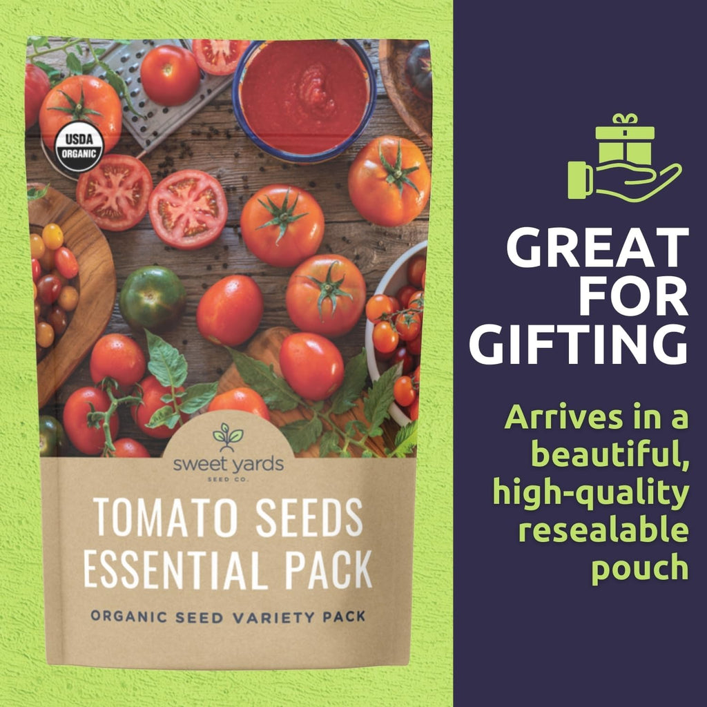 Organic Tomato Seeds Variety Pack - 5 Individual Packs