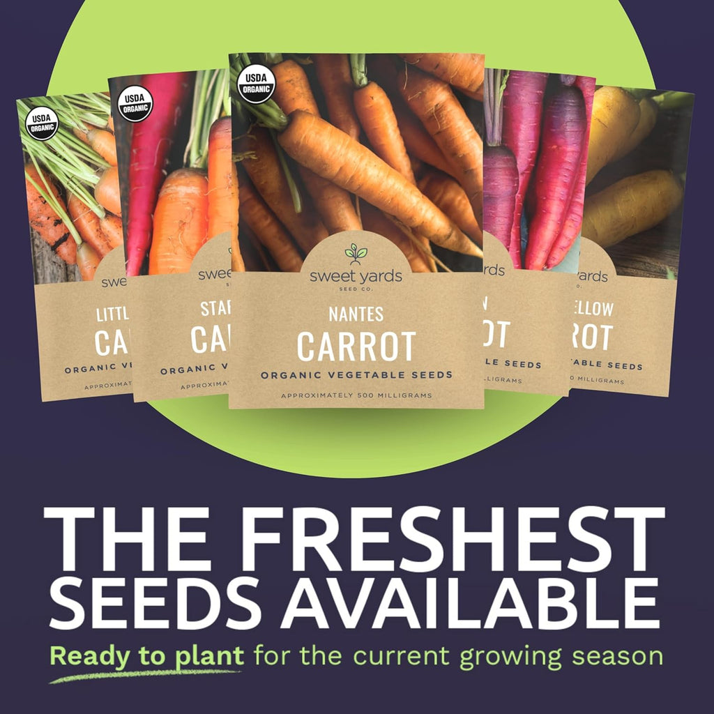 Organic Carrot Seeds Variety Pack - 5 Individual Packs