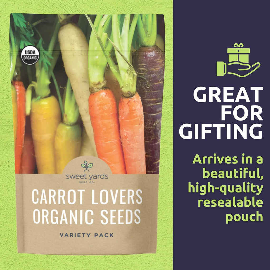 Organic Carrot Seeds Variety Pack - 5 Individual Packs