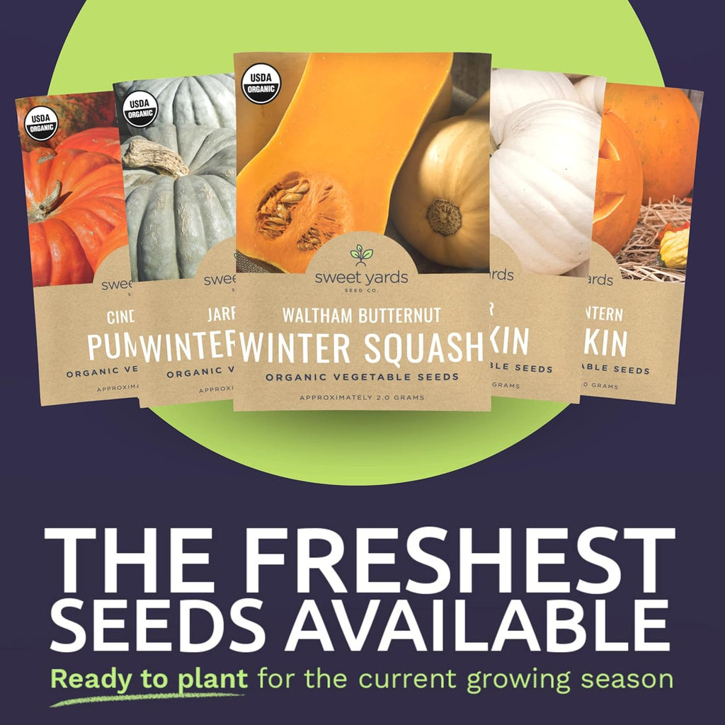 Organic Pumpkin & Winter Squash Seeds Variety Pack
