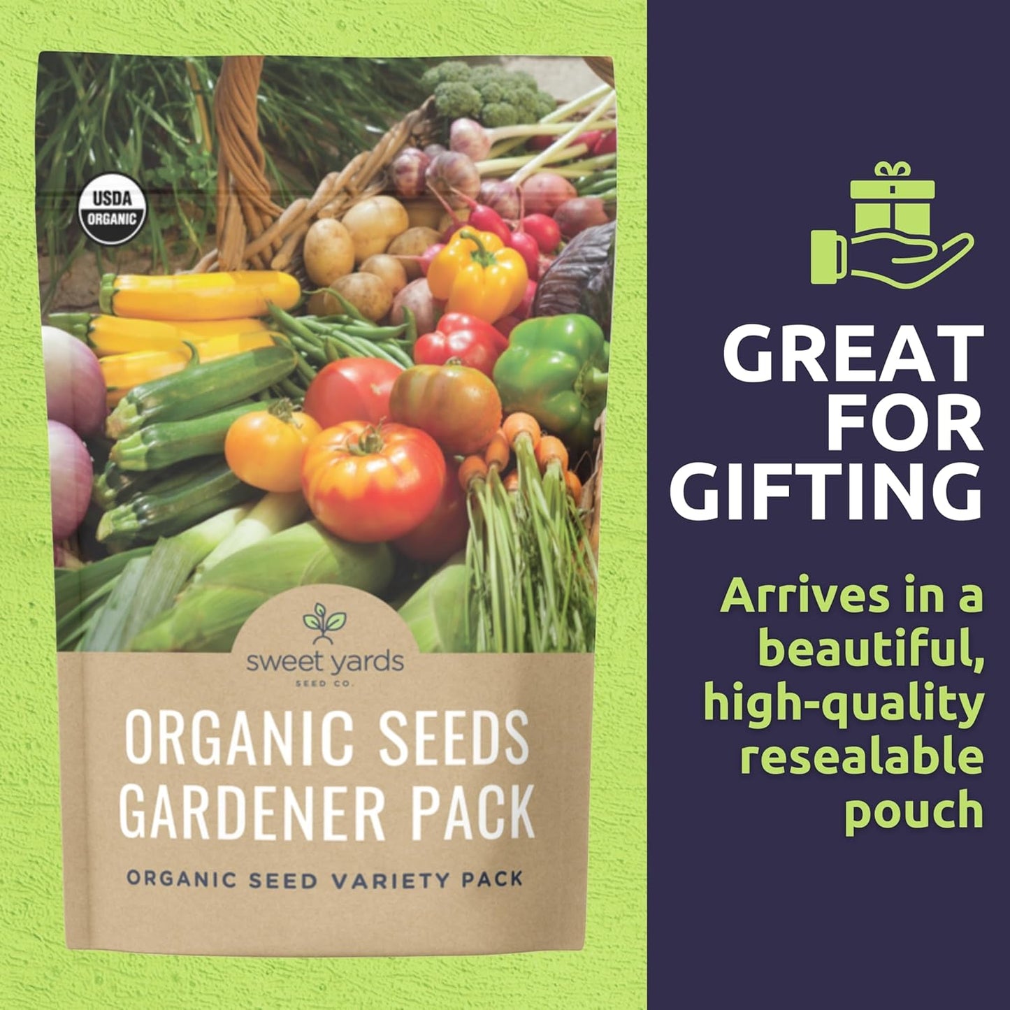 Organic Seeds Gardener Variety Pack - 30 Individual Packs