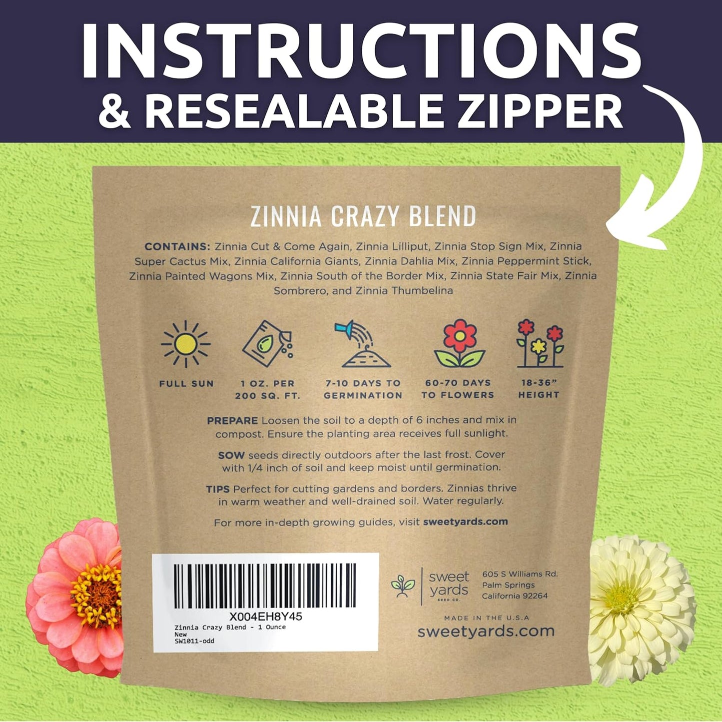 Zinnia Crazy Blend