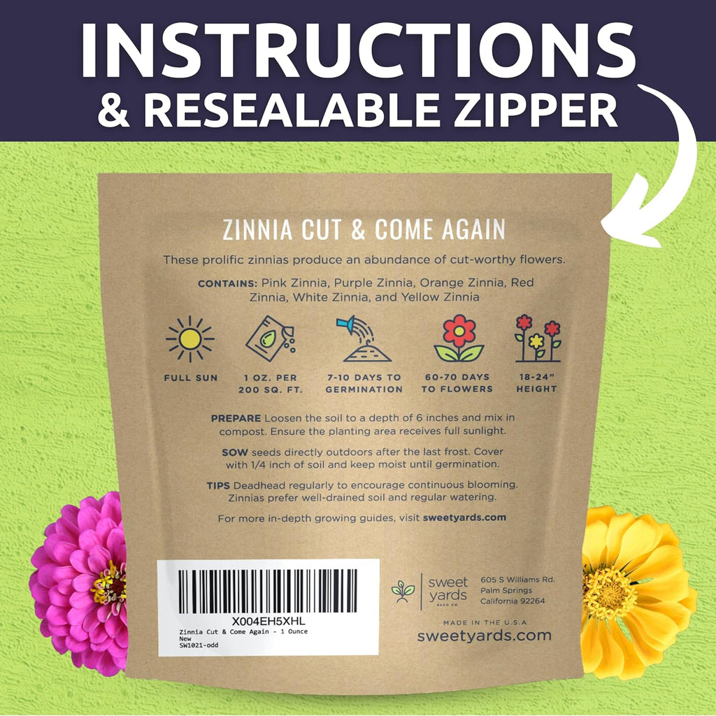 Zinnia Cut & Come Again Mix