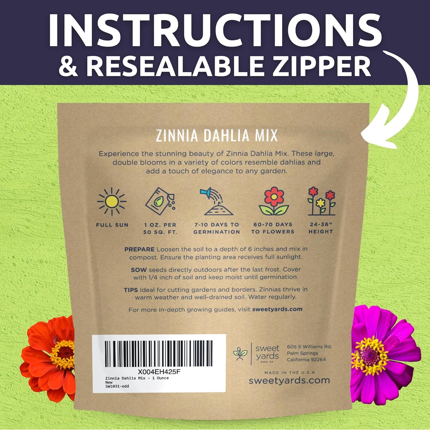 Zinnia Dahlia Mix