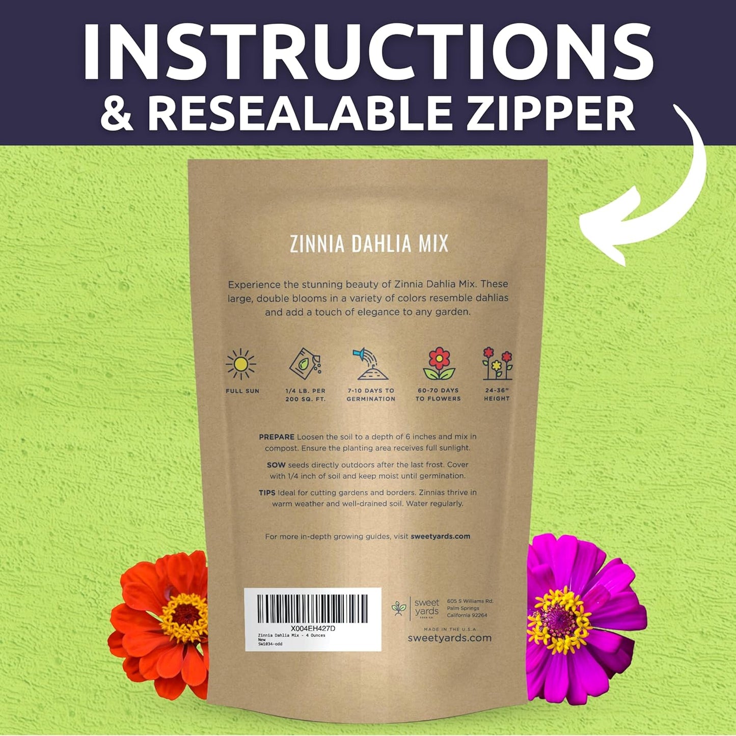 Zinnia Dahlia Mix
