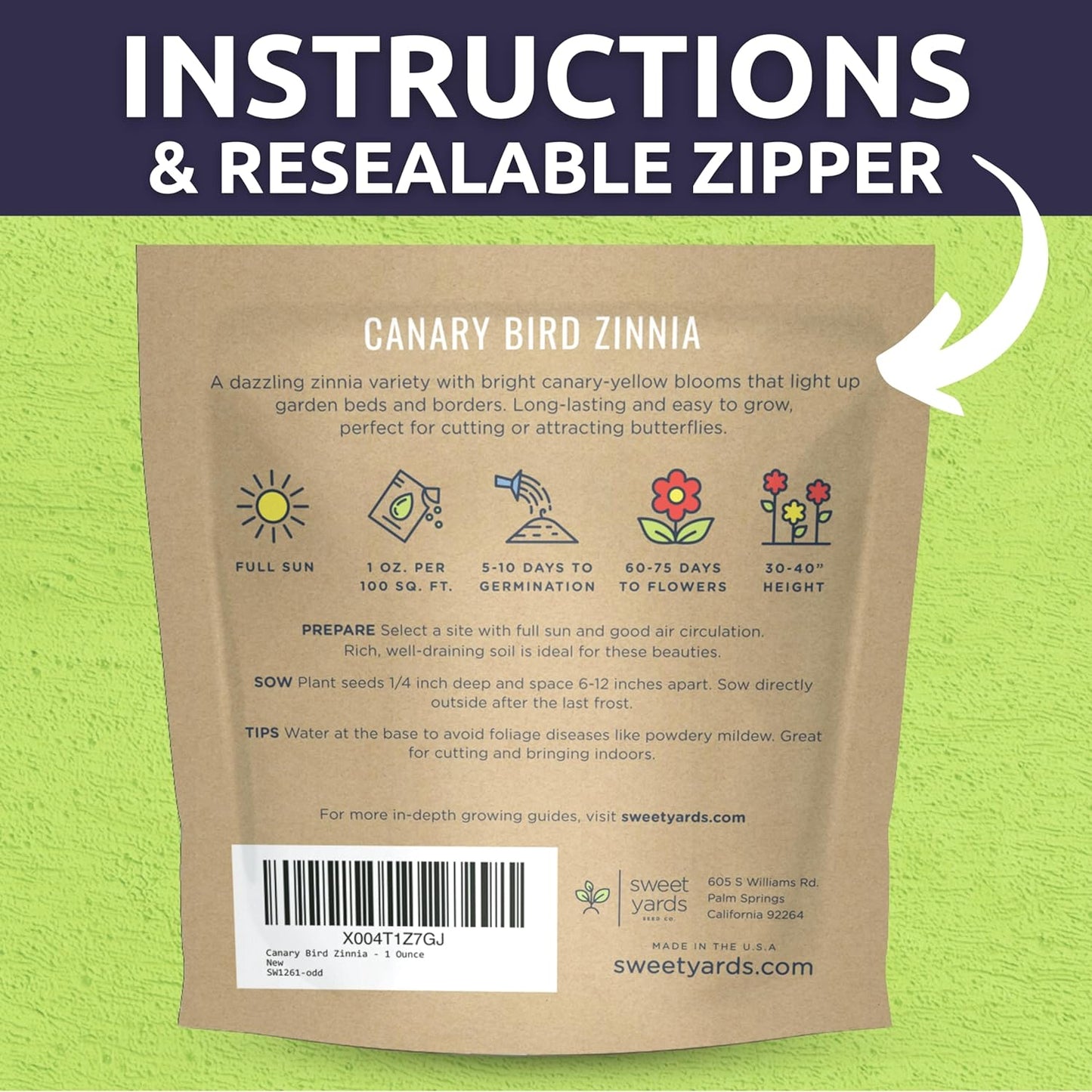 Zinnia Canary Bird