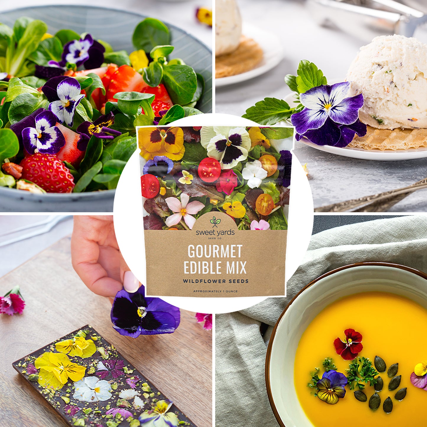 edible flower seeds Gourmet Edible Flowers Wildflower Blend – Sweet Yards