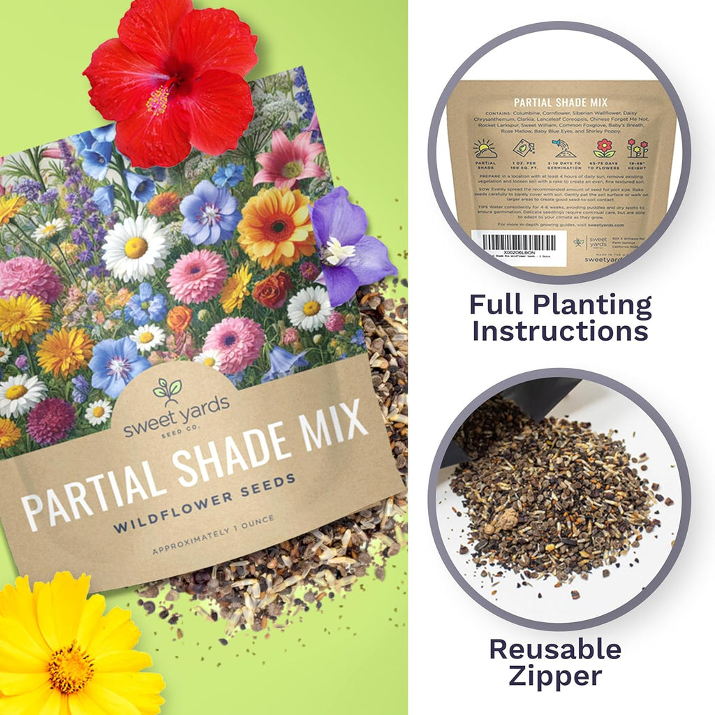 Wildflower Seeds Partial Shade Mix