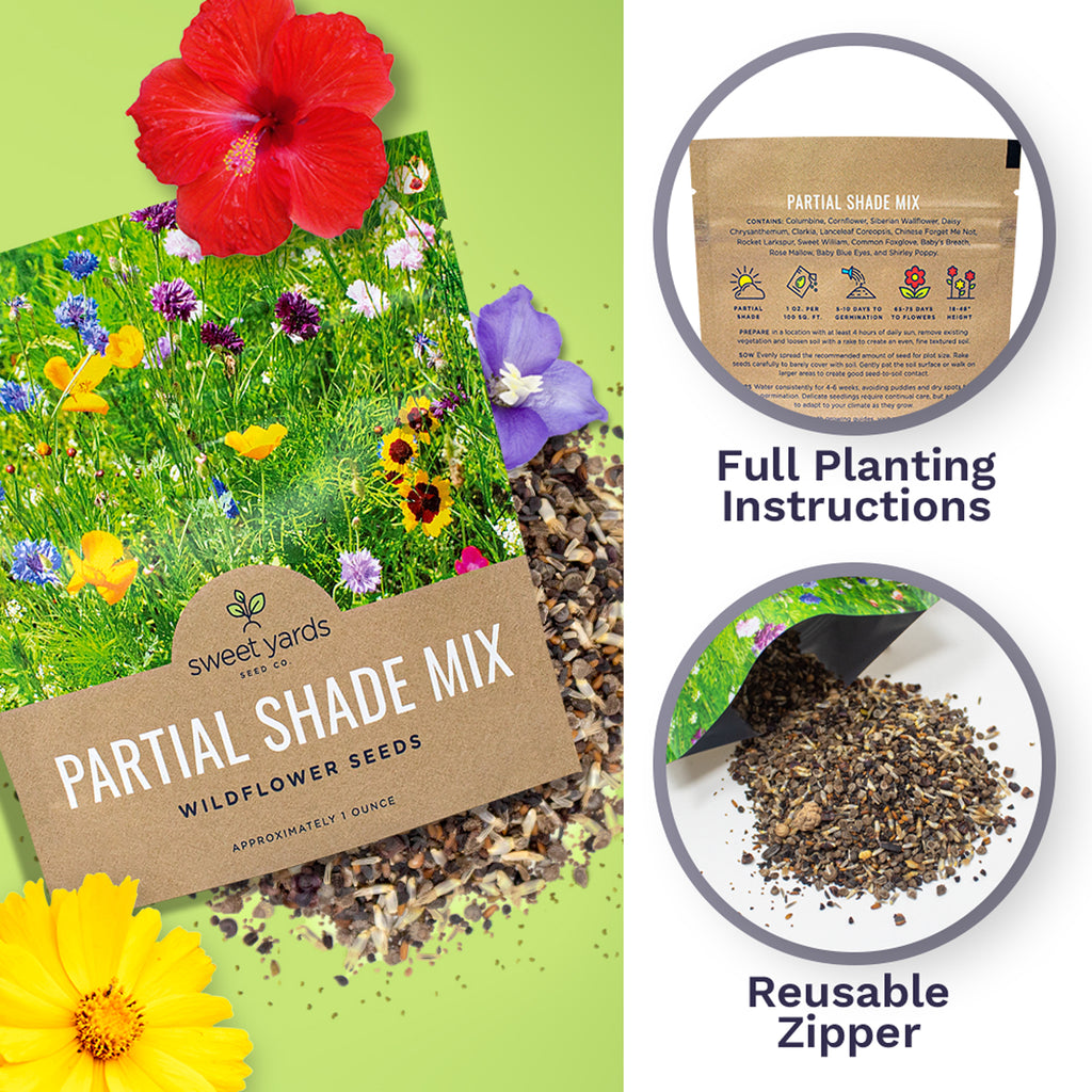 Partial Shade Wildflower Seed Mix