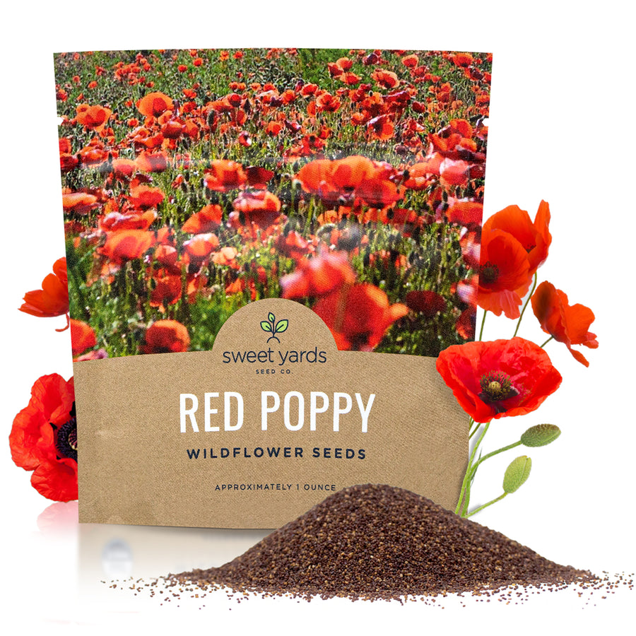 Red Corn Poppy Wildflower Seed Mix