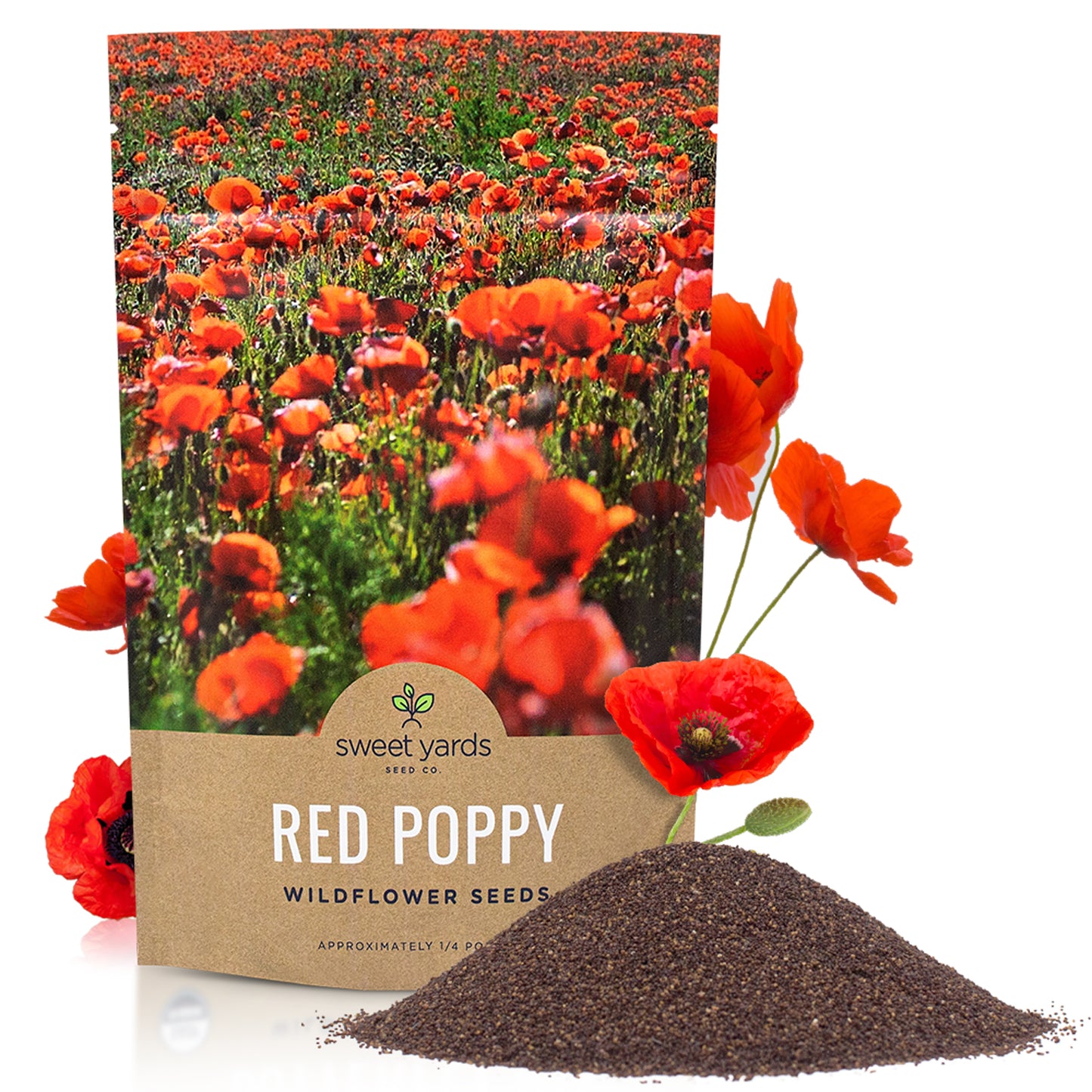 wildflower seeds poppies Red Corn Poppy Wildflower Seed Mix – Sweet Yards