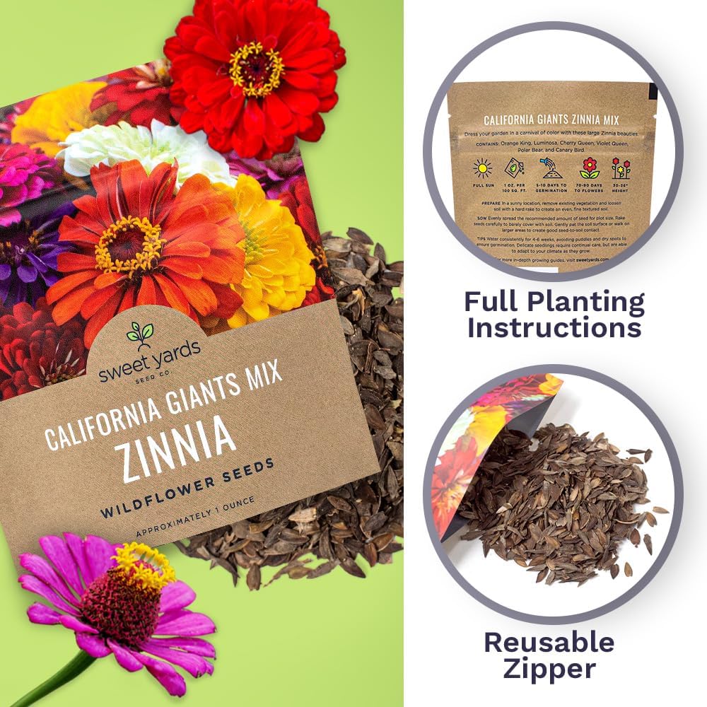 Zinnia California Giants Mix