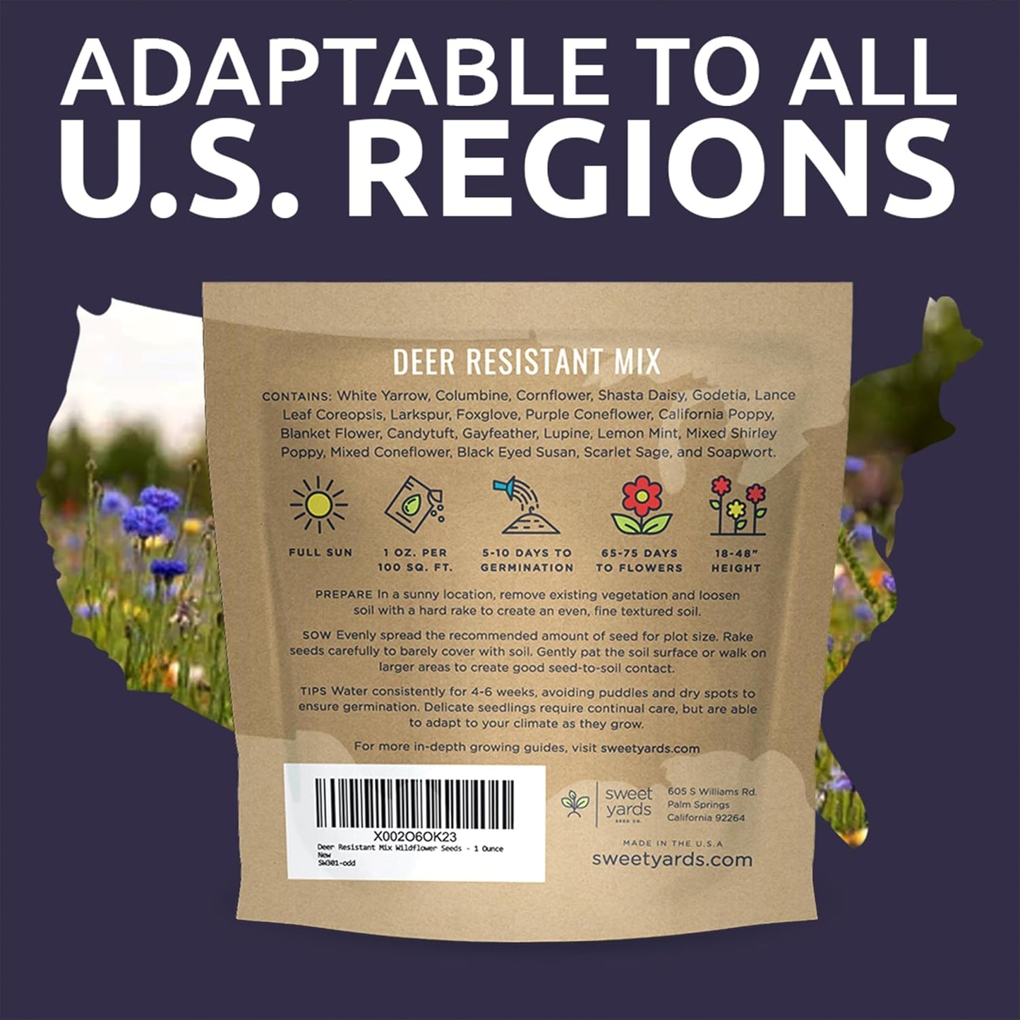 Deer Resistant Wildflower Blend