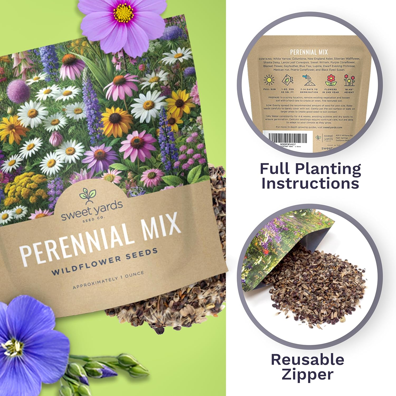 Perennial Wildflower Seeds Mixture – Sweet Yards