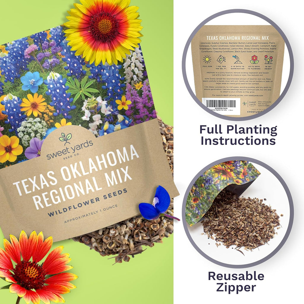 Texas Oklahoma Wildflower Seed Mixture