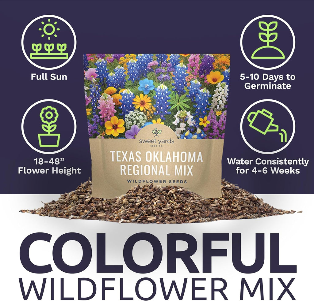 Texas Oklahoma Wildflower Seed Mixture