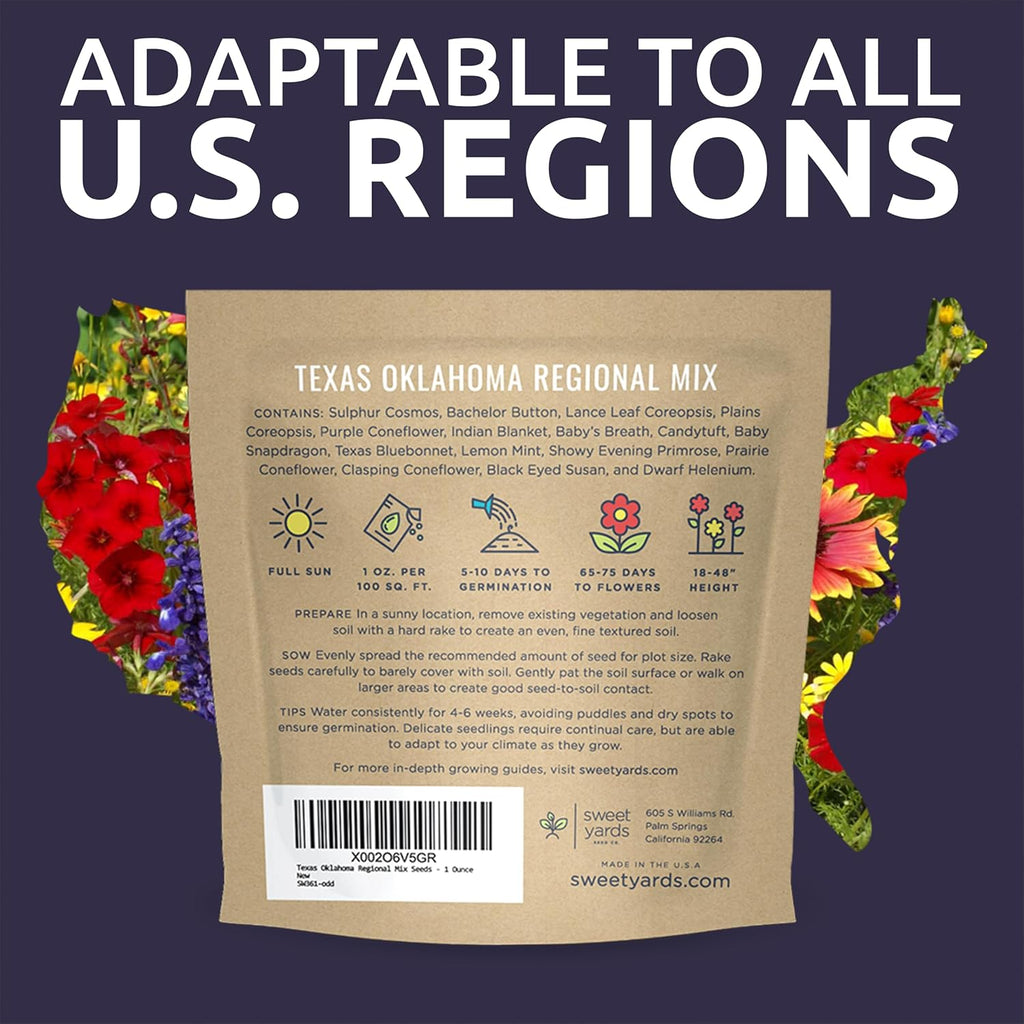 Texas Oklahoma Wildflower Seed Mixture