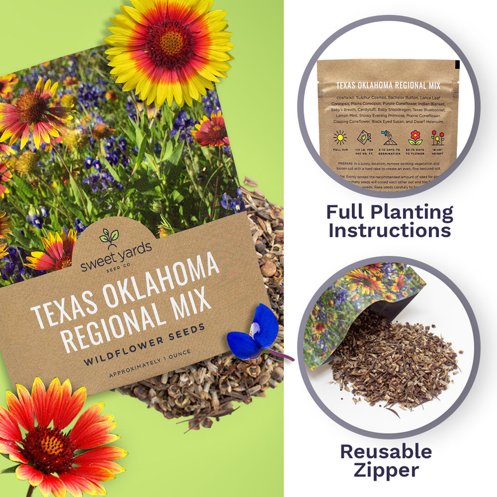 Texas Oklahoma Wildflower Seed Mixture