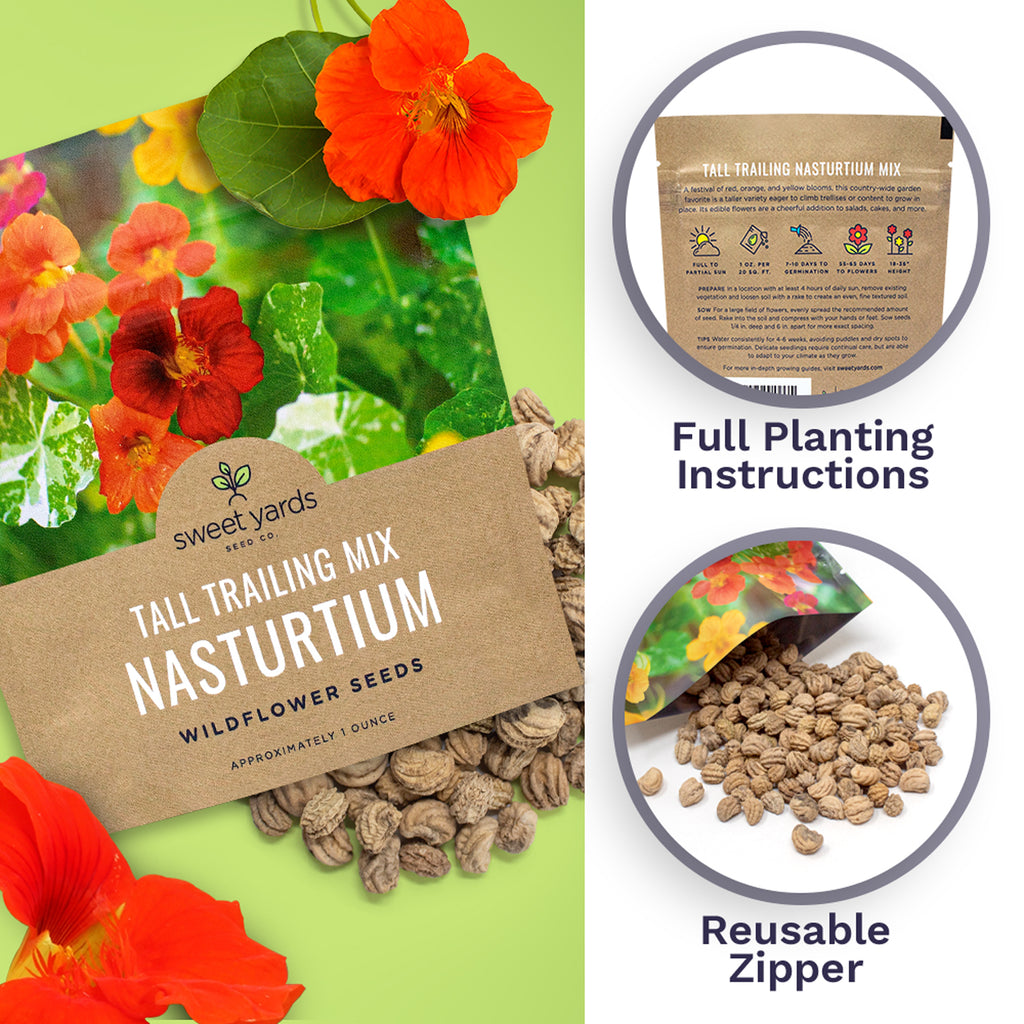 Nasturtium Seeds - Mixed Colors